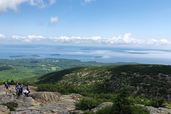Make a beautiful  hike to a granite peak with stunning 360˚ views. on the Acadia National Park & Bar Harbor bike tour