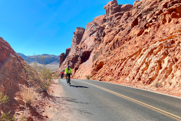 Cycling through Valley of Fire State Park