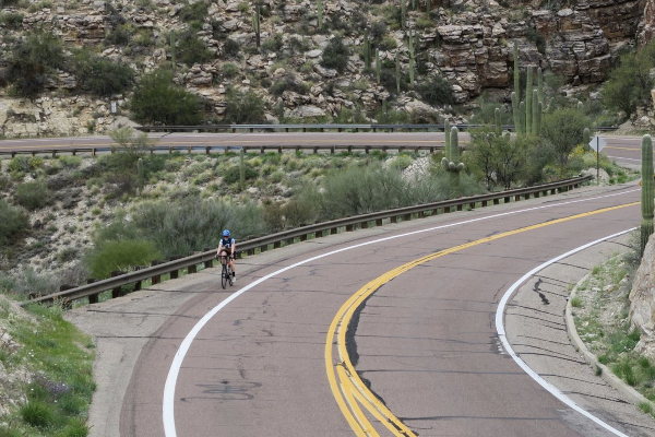 Enjoy cycling the quiet roads in the Arizona Sonora desert