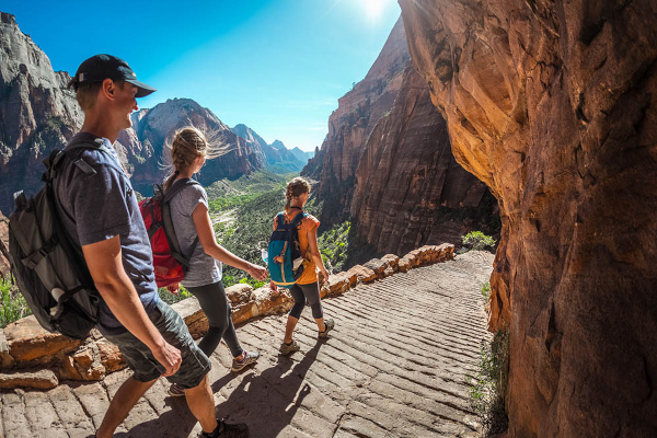 Hike through Zion and Bryce and see beautiful hoodoos on the famous Wall Street Hike.