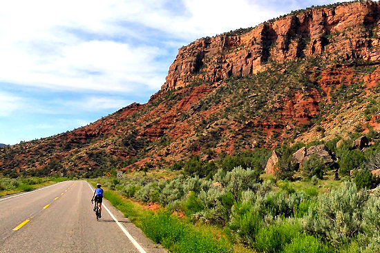 Riding beneath the stunning peaks of the San Juan, Abajo, La Sal, and Henry mountains
