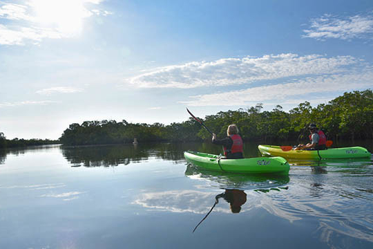 Take a break from your bicycle and go kayaking on the Florida bike tour