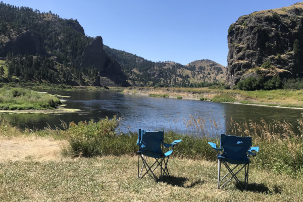 Lunch break at our Montana’s Bitterroot Bike Tour