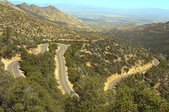 The Gila Bike Tour’s quiet roads are the real draw to this area, they climb, dive, twist and turn from start to finish. 