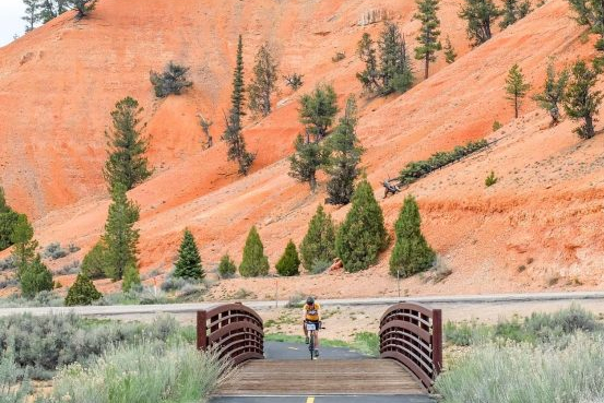 Cycling the bike paths in both National Parks