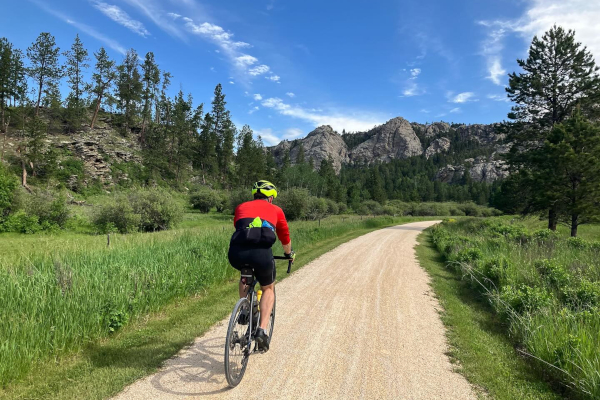 The car free Mickelson Trail on the Black Hills bike tour