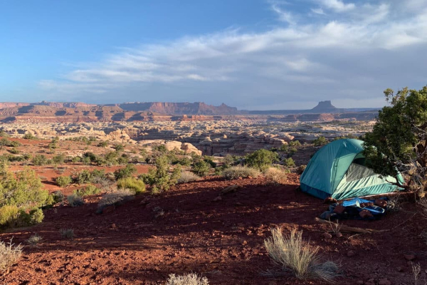 Camping on the Maze Canyonlands bike tour